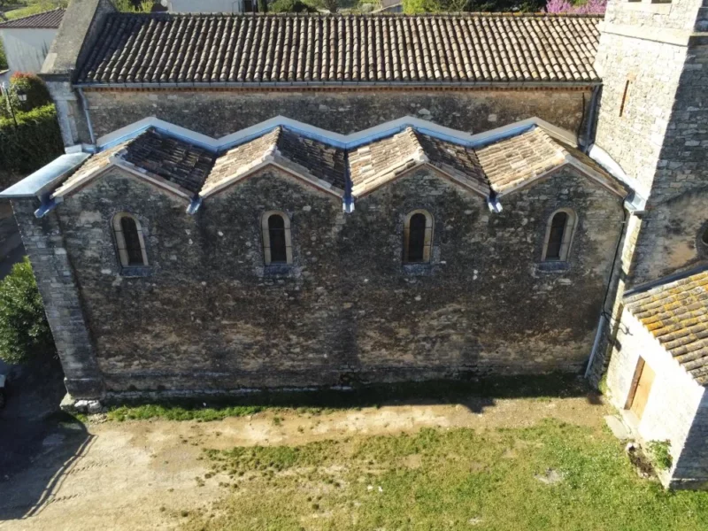 Reprise des solins en zinc de l’église de Saint-Maurice-de-Cazevieille